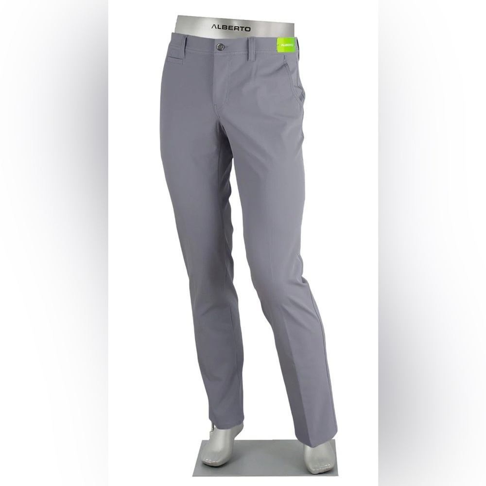 ALBERTO Rookie 3xDry® Cooler Golf Pants Gray Regular Fit Article R5535-971 - Picture 1 of 6